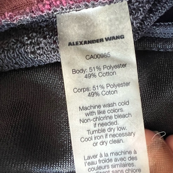 T ALEXANDER WANG pants casual black button sides medium CA0095 - Picture 7 of 9